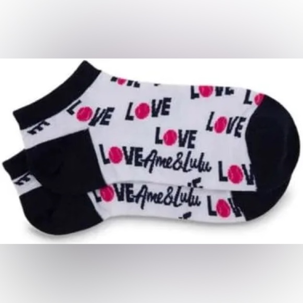 Ame & Lulu Meet Your Match Pink Love Socks